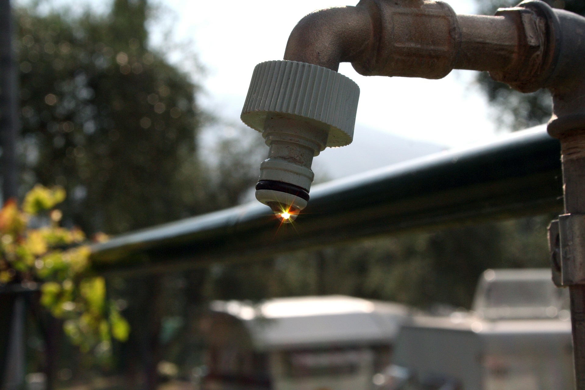 water dripping from a hydrant